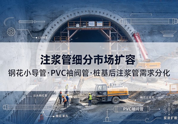 东辽注浆管细分市场扩容，隧道钢花小导管、PVC 袖阀管、桩基后注浆管需求分化